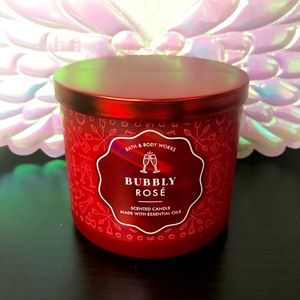 BBW 3 wick candle Bubbly Rose